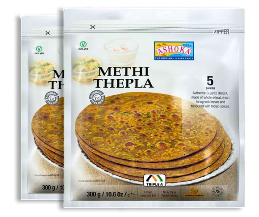 Frozen Ashoka Methi Paratha (5pcs) 400gm Bundle - Only Berlin Delivery (choose your Quantity)