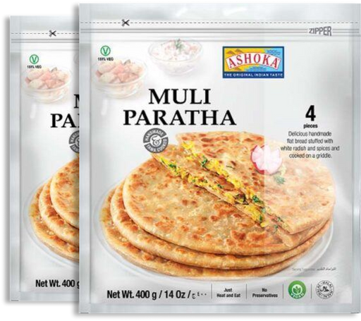 Frozen Ashoka Muli Paratha (4pcs) 400gm Bundle - Only Berlin Delivery (choose your Quantity)