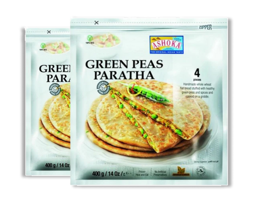 Frozen Ashoka Green Peas Paratha (4pcs) 400gm Bundle - Only Berlin Delivery (choose your Quantity)