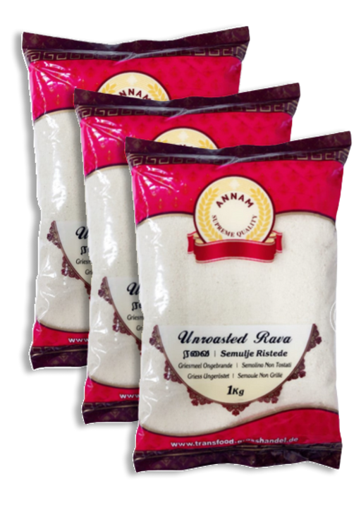 Annam Rava (unroasted) 1kg Bundle (choose your Quantity)