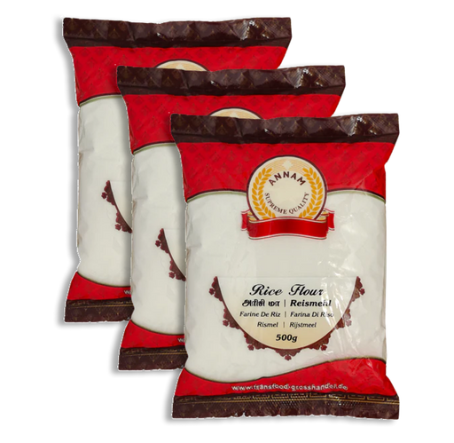 Annam Rice Flour (unroasted) 500gm Bundle (choose your Quantity)