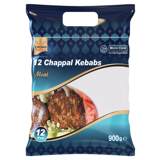 Frozen Crown Meat Chappal Kebab (12 Pcs) 700gm - Only Berlin Delivery