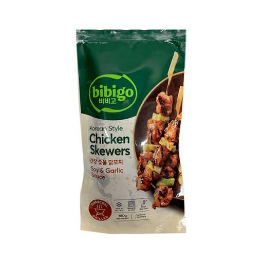 Frozen Bibigo Korean Style Chicken Skewers - Soy & Garlic Sauce 180gm