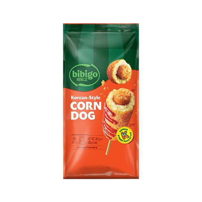 Frozen Bibigo Korean Style Corn Dog (vegan) 240gm (only Berlin Delivery)