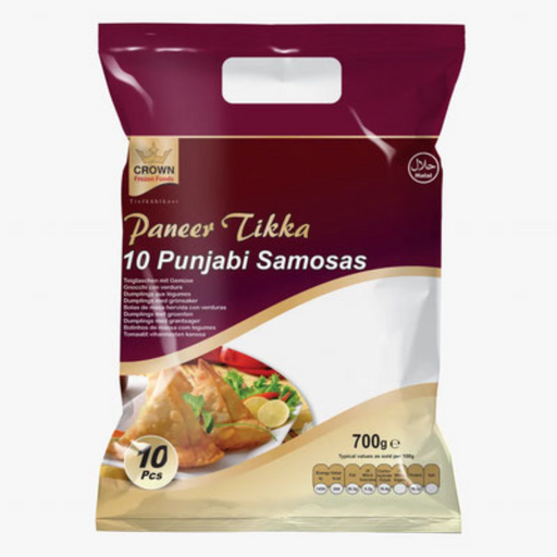 Frozen Crown Punjabi Paneer Tikka Samosa (10 Pcs) 700gm - Only Berlin Delivery