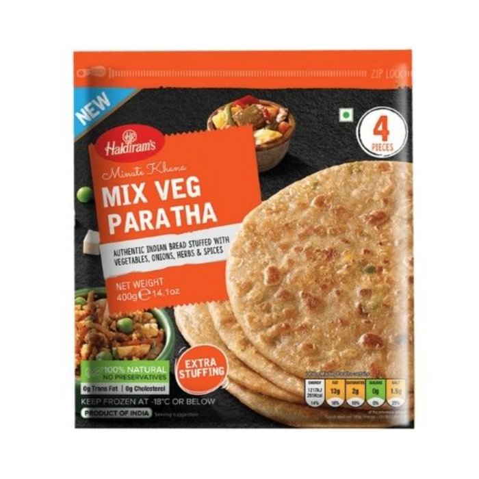 Frozen Haldiram’s Mix Veg Paratha (4pcs) 400gm - Only Berlin Delivery