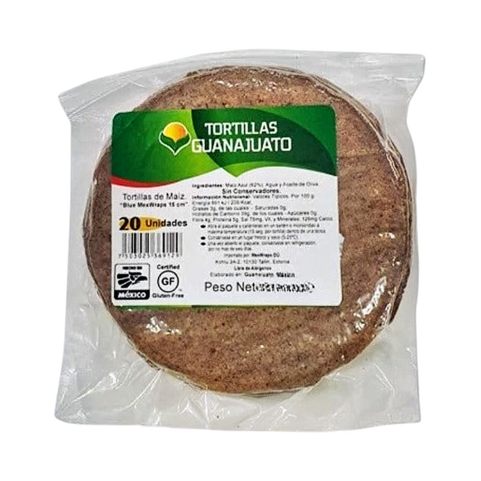 Tortillas Guanajuato - Blue Mexicana - 10cm (20pcs) 250gm