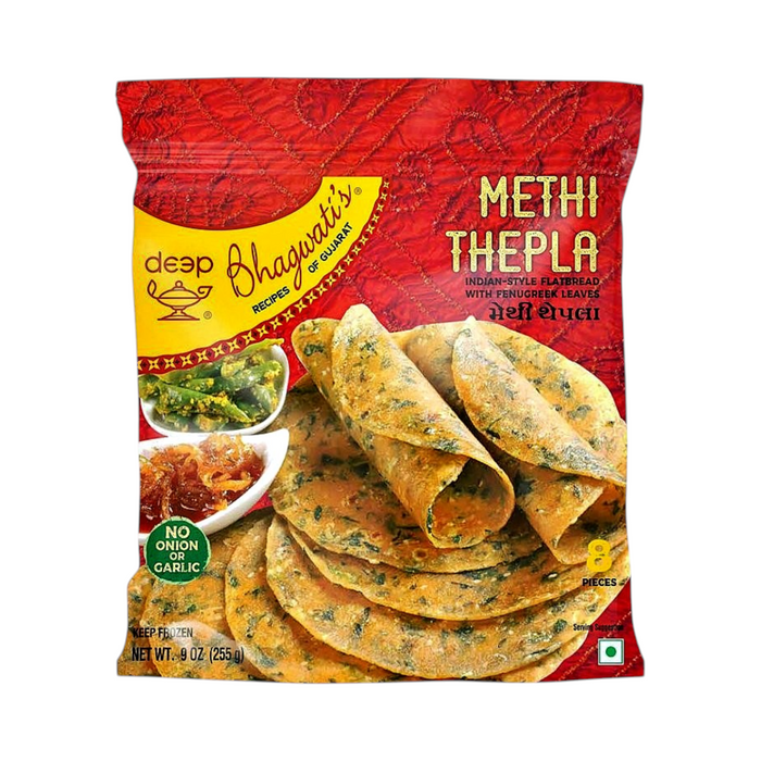 Frozen Deep Bhagwatis Rezept – Hausgemachtes Methi Thepla (8 Stück) 256 g (Nur Lieferung nach Berlin)