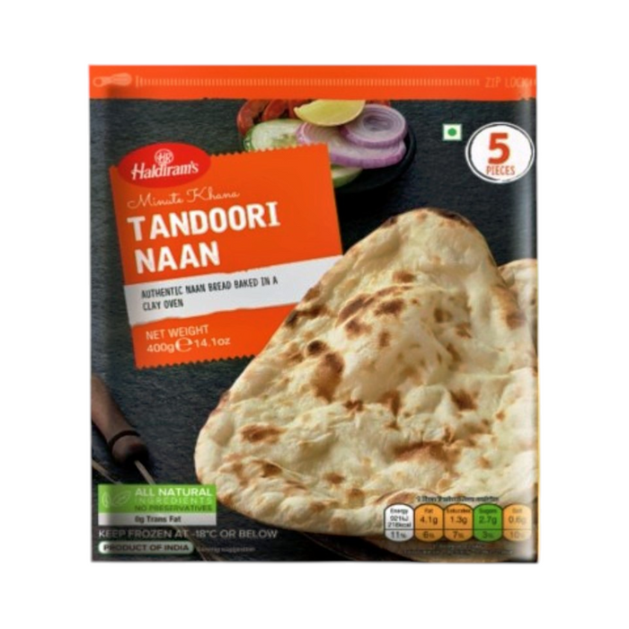 Gefrorenes Haldiram's Tandoori Knoblauch-Naan (5 Stück) 400 g – Nur Lieferung in Berlin