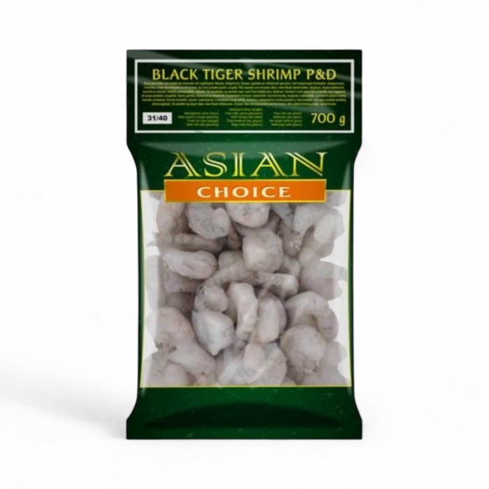Gefrorene Asian Choice Black Tiger Garnelen P&amp;D (31/40) 1kg - Nur Lieferung nach Berlin