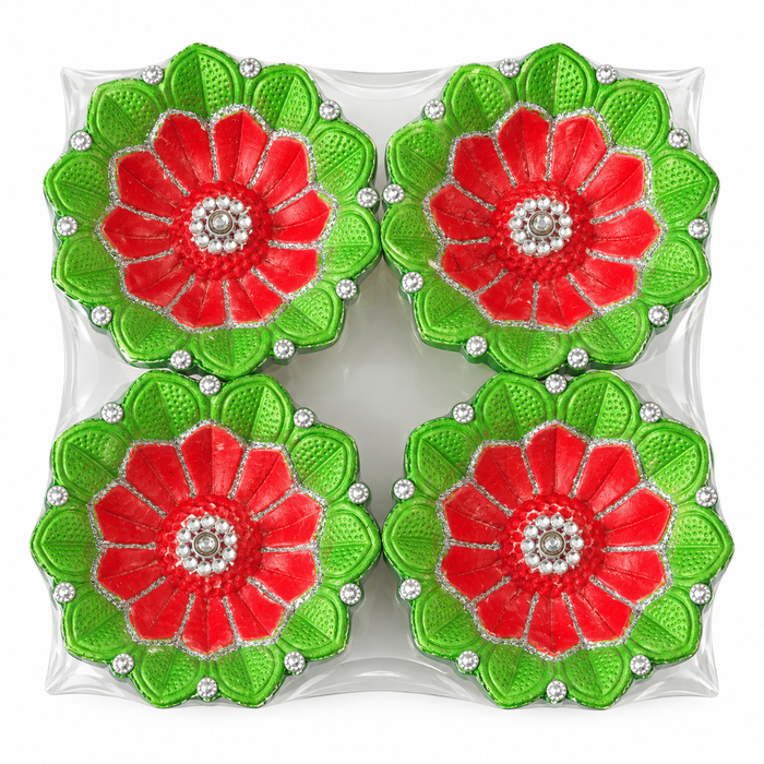 Diwali Diya Lotus (Pack Of 4)