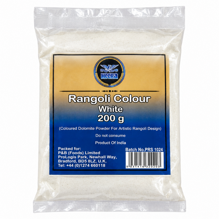 Heera Rangoli Colour - White 200gm