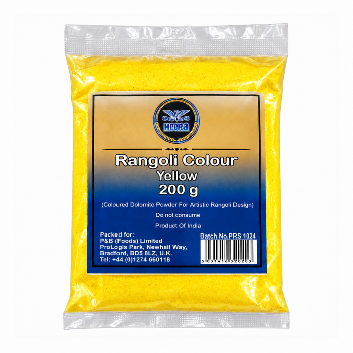 Heera Rangoli Colour - Yellow 200gm
