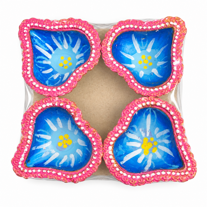 Diwali Diya Heart Shape (Pack Of 4)