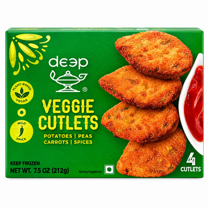 Frozen Deep Vegetable Cutlets (4pcs) 212gm - Only Berlin Delivery
