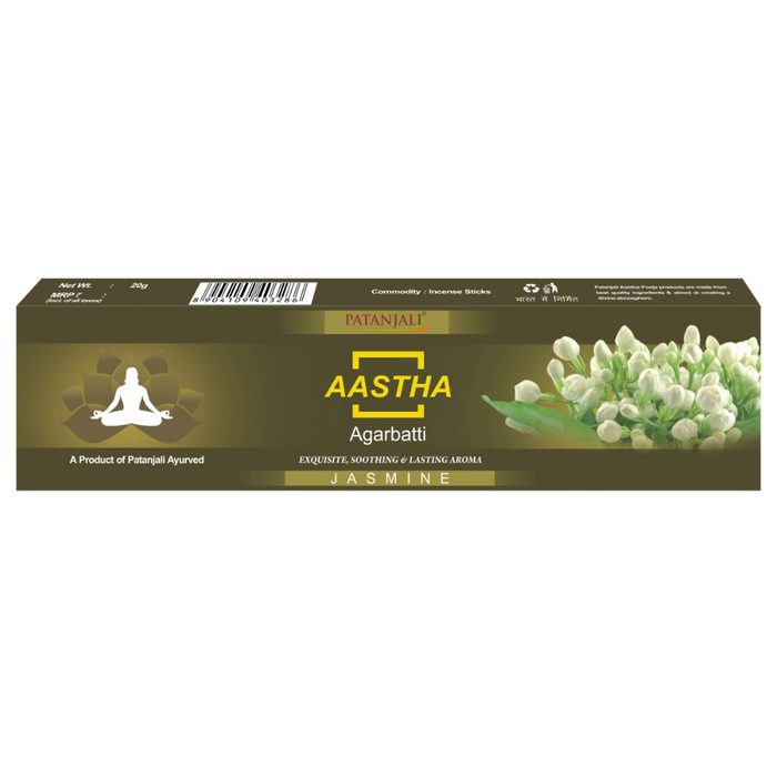 Patanjali Aastha Incense Sticks - Jasmine (18pcs) 25gm