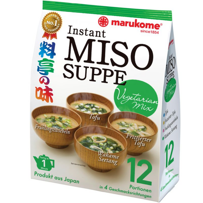 Marukome Miso Soup - Vegetarian Mix (no Ajinomoto) 224.55gm