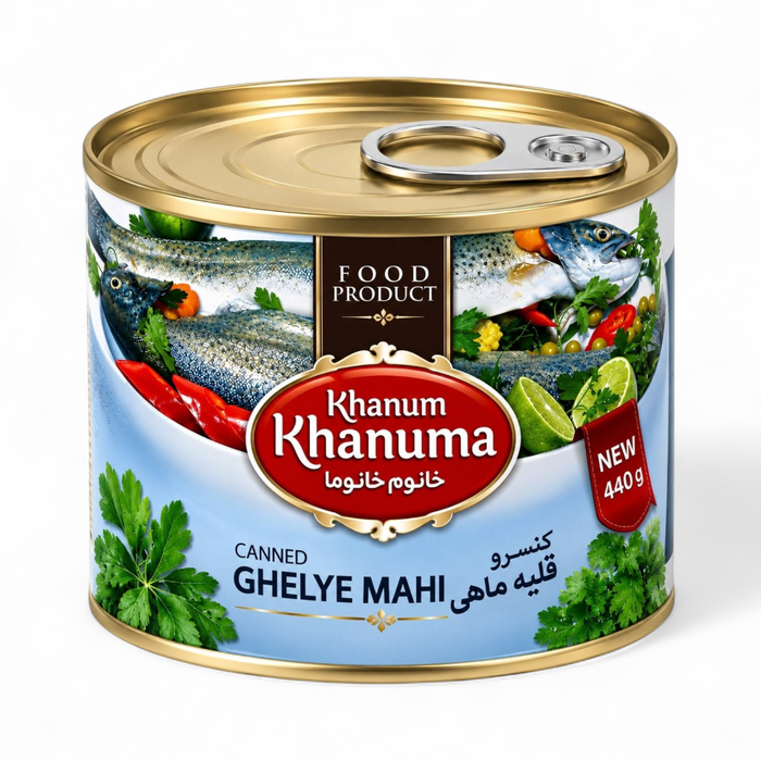 Khanum Khanuma - Ghelye Mahi (Canned Fried Herbs For Fish Stew) 440gm