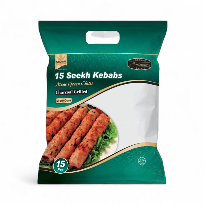 Frozen Crown Chicken Green Chilli Kebab (15 Stück) 900 g – Nur Lieferung nach Berlin 