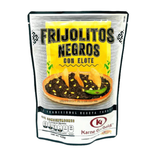 Karne Garibaldi - Frijoles Negros Refritos Con Elote 420gm