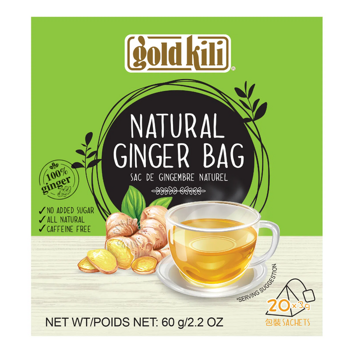 Gold Kili Natürlicher Ingwerteebeutel (20 Stück) 60 g