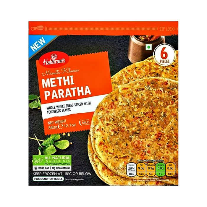 Gefrorenes Haldiram's Methi Paratha (6 Stück) 300 g – Nur Lieferung in Berlin
