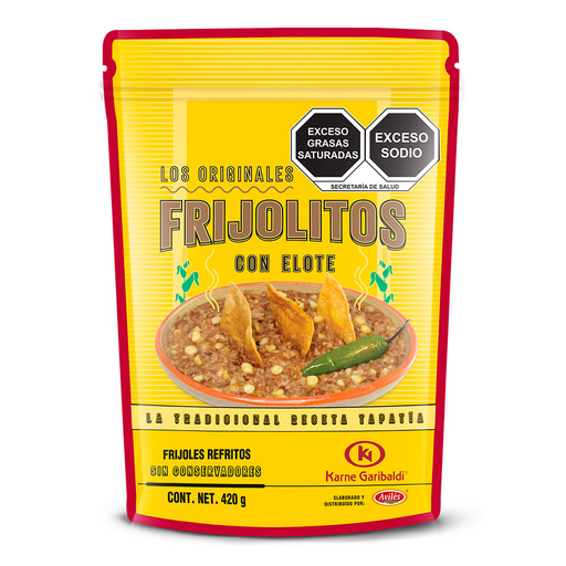 Karne Garibaldi - Frijoles Pintos Refritos Con Elote 420gm