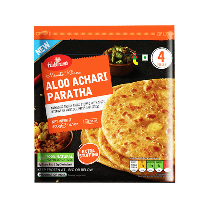 Gefrorenes Haldiram's Aloo Achari Paratha (4 Stück) 400 g – Nur Lieferung in Berlin