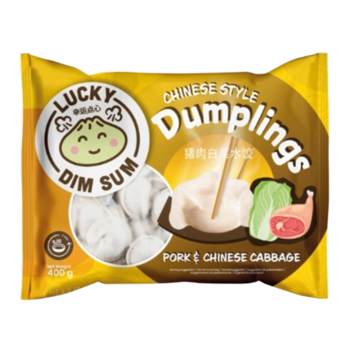 Frozen Lucky Dim Sum Chinese Style Dumpling - Pork & Cheese Cabbage 400gm