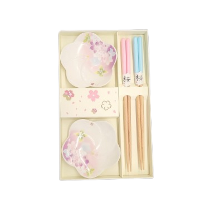 Jade Temple - Essstäbchenset Mit Dippschalen Sakura (1pc)