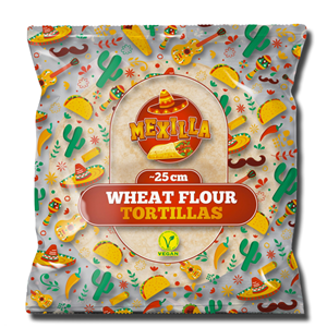 Mexilla Tortillas 18 x 60gm (25cm) 1.08kg