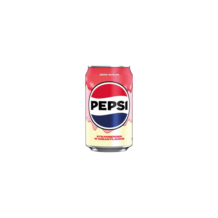 Pepsi - Strawberry & Cream Soda (Zero Sugar) 330ml