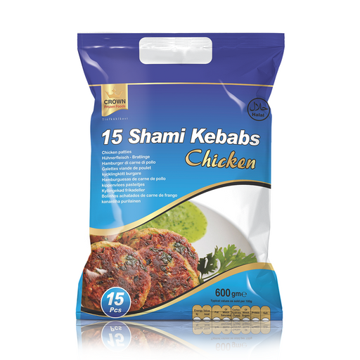 Frozen Crown Chicken Shami Kebab (15 Pcs) 750gm - Only Berlin Delivery
